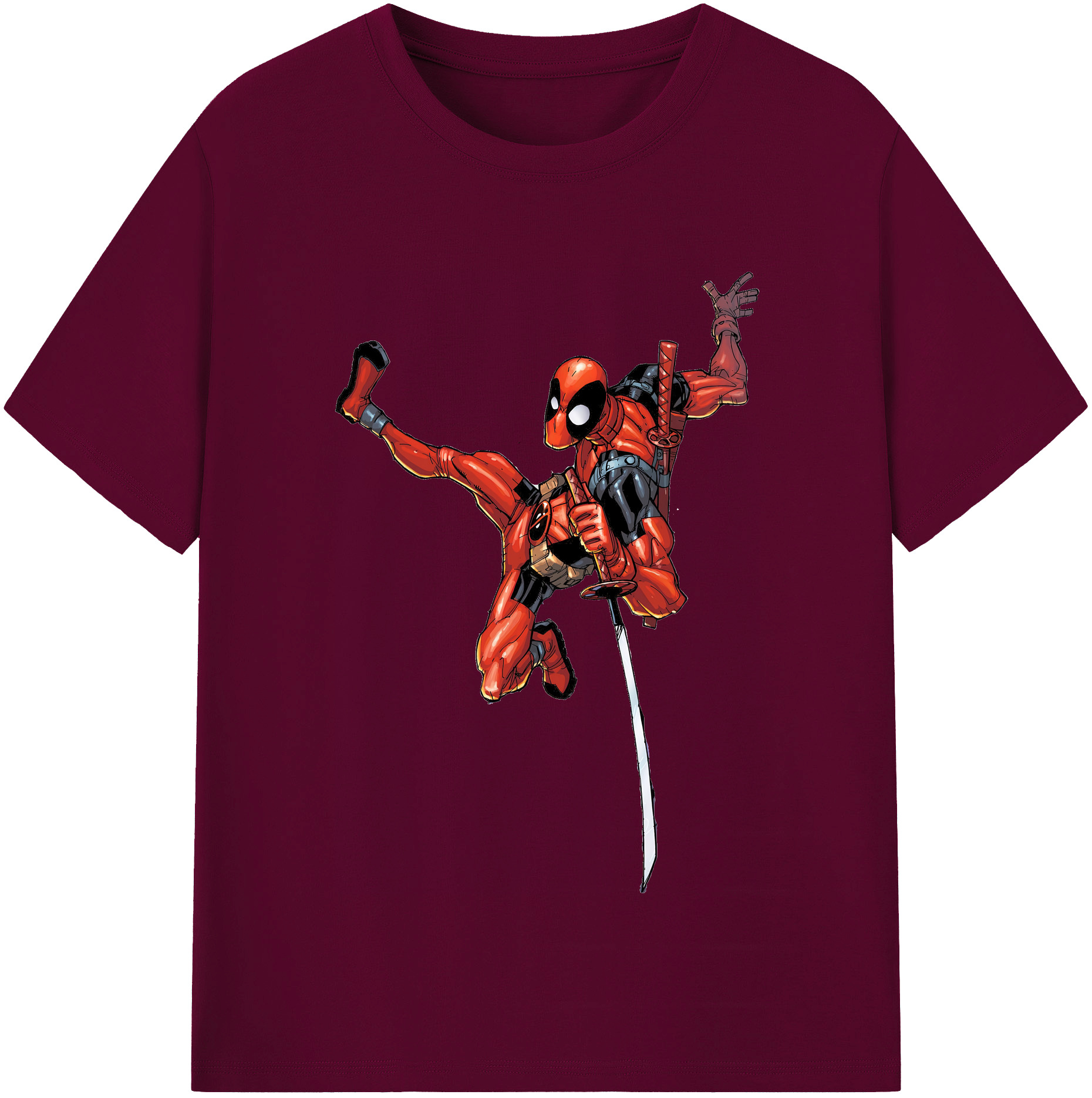 （画像用） Deadpool デッドプール レディースカジュアルプリントTシャツ（綿100％）